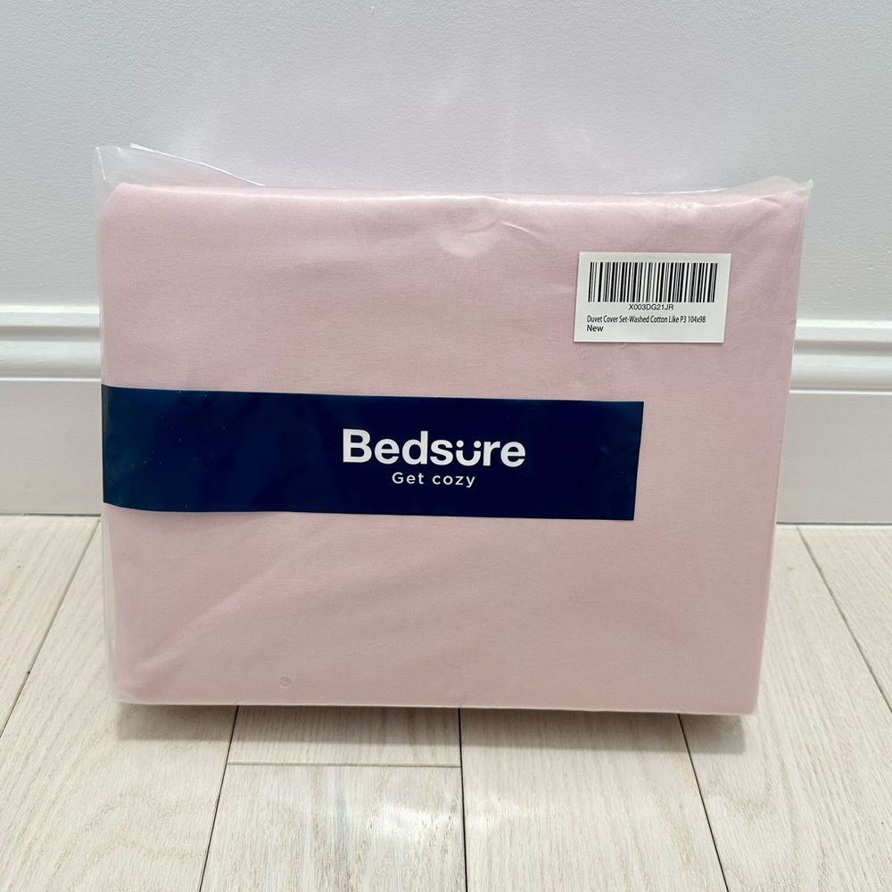 Pink California King Duvet Cover - Soft Prewashed Cal King Duvet Cover Set - Picture 9 of 10